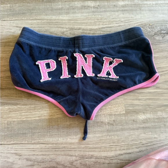 PINK Victoria's Secret Blue and Pink Athletic Shorts - Picture 2 of 2